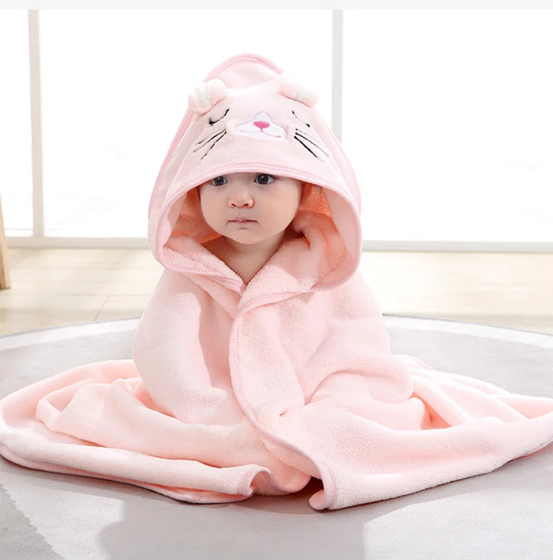 Soft Baby Hooded Animal Bath Towel