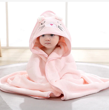 Soft Baby Hooded Animal Bath Towel