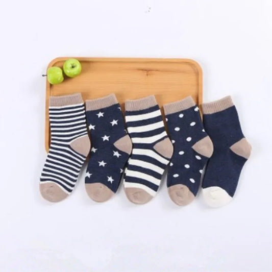 5 Pairs Ankle Toddler Socks Cotton Kids Socks – Soft & Durable