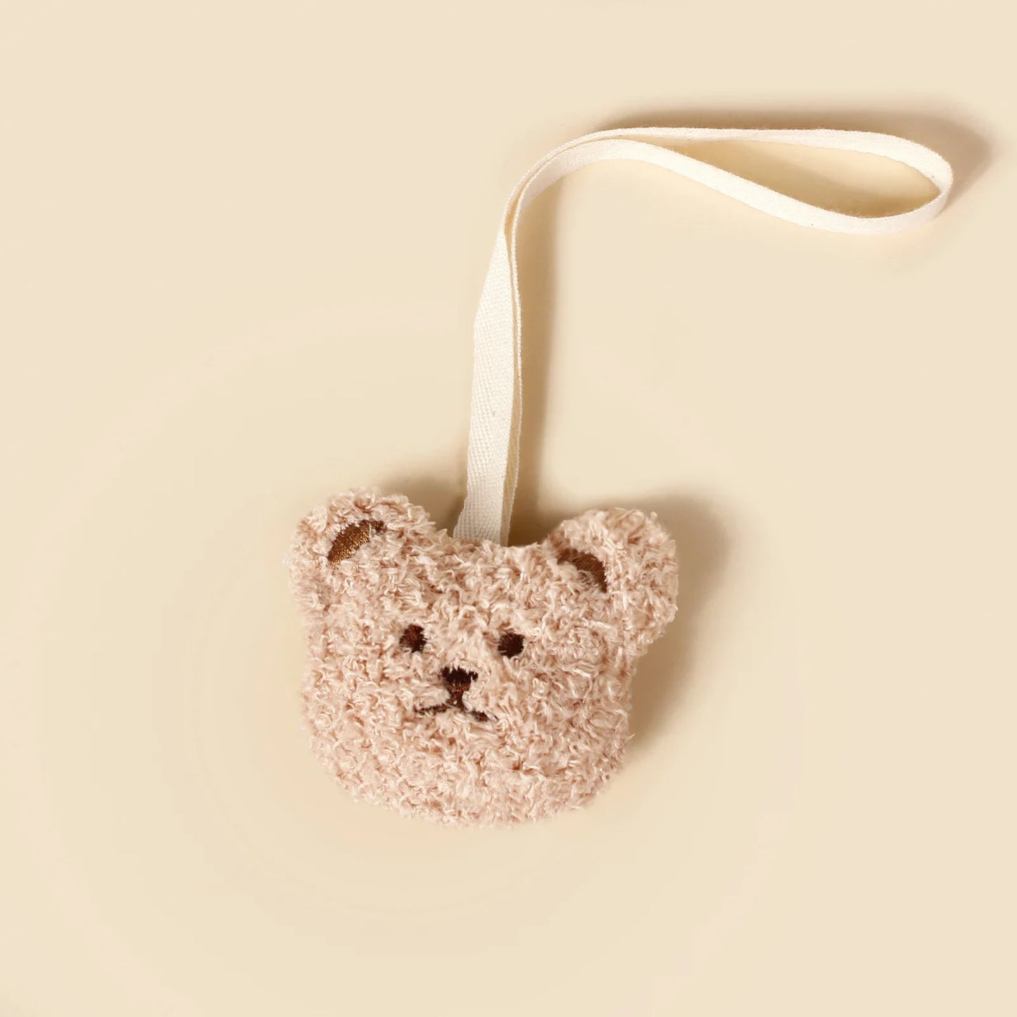 Baby Teddy Velvet Pacifier Clip
