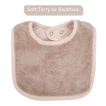 Muslin Cotton U-Absorbent Linen Baby Bib – Adorable Animal Print