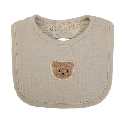 Muslin Cotton U-Absorbent Linen Baby Bib – Adorable Animal Print