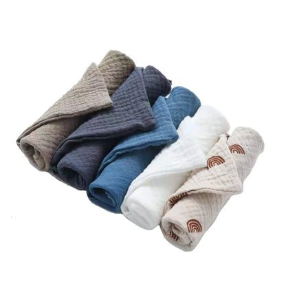 Cotton Square Burp Cloth 5-Piece Set
