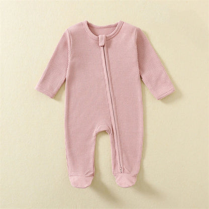 Organic Cotton Baby Rompers Long-Sleeve Pyjamas Sleep Suits Onesie