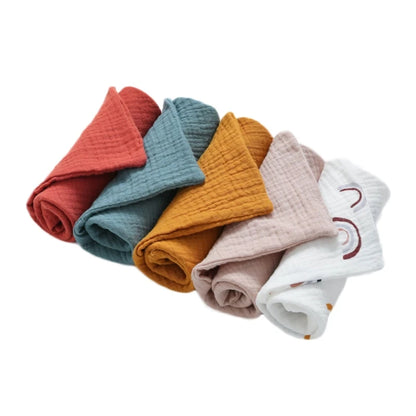 Cotton Square Burp Cloth 5-Piece Set