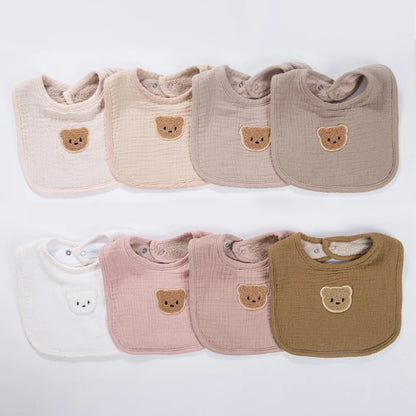 Muslin Cotton U-Absorbent Linen Baby Bib – Adorable Animal Print