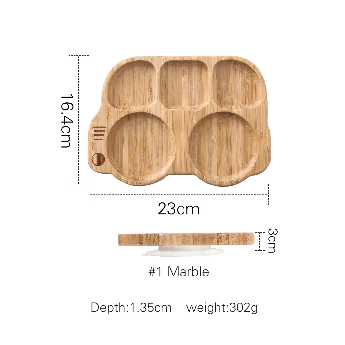 Baby Bamboo & Silicone Dinnerware Set