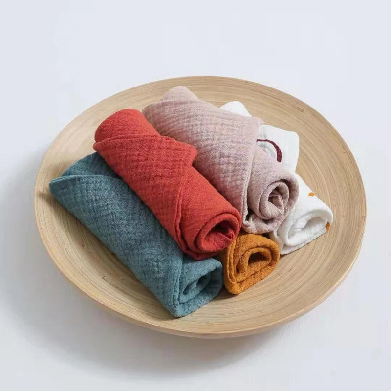 Cotton Square Burp Cloth 5-Piece Set