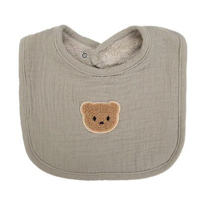 Muslin Cotton U-Absorbent Linen Baby Bib – Adorable Animal Print