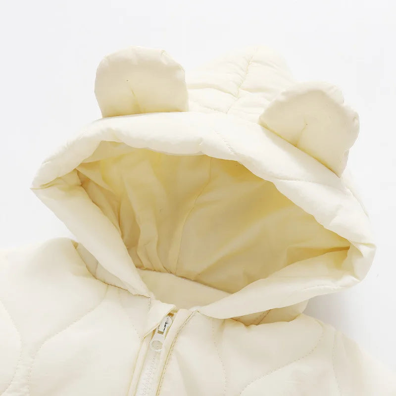﻿Infant Outwear Winter Fur Lining Rompers Jumpsuit