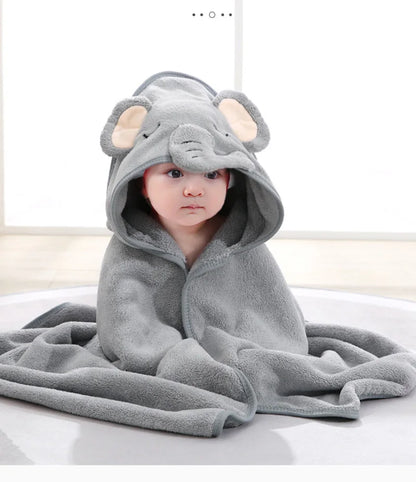 Soft Baby Hooded Animal Bath Towel