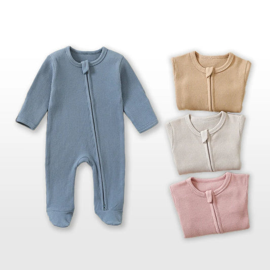 Organic Cotton Baby Rompers Long-Sleeve Pyjamas Sleep Suits Onesie