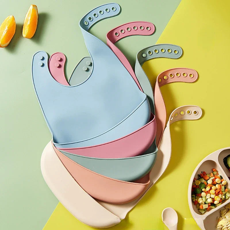 Adjustable Waterproof Silicone Baby Bib