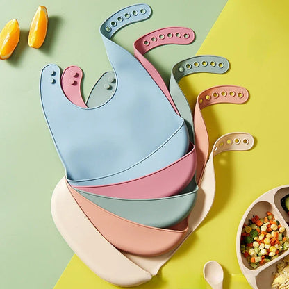 Adjustable Waterproof Silicone Baby Bib