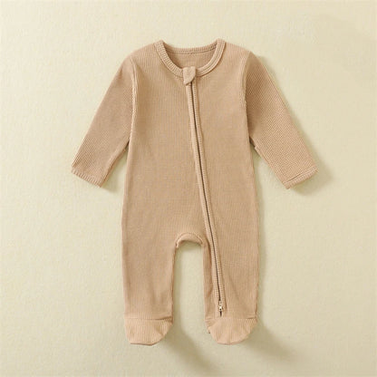 Organic Cotton Baby Rompers Long-Sleeve Pyjamas Sleep Suits Onesie