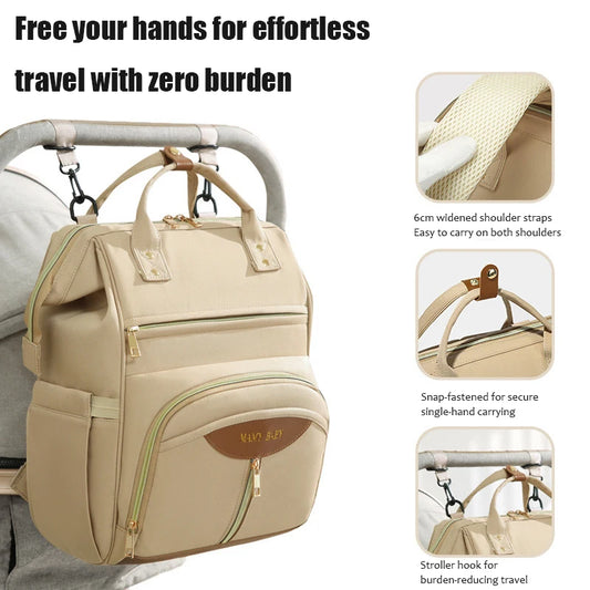 Multifunctional Waterproof Backpack Diaper Bag